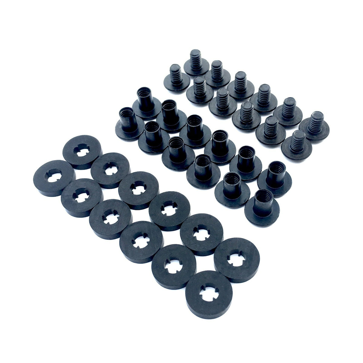 Replacement Screws for Holsters and Gear - 12 Black Phillips & Slotted Fasteners