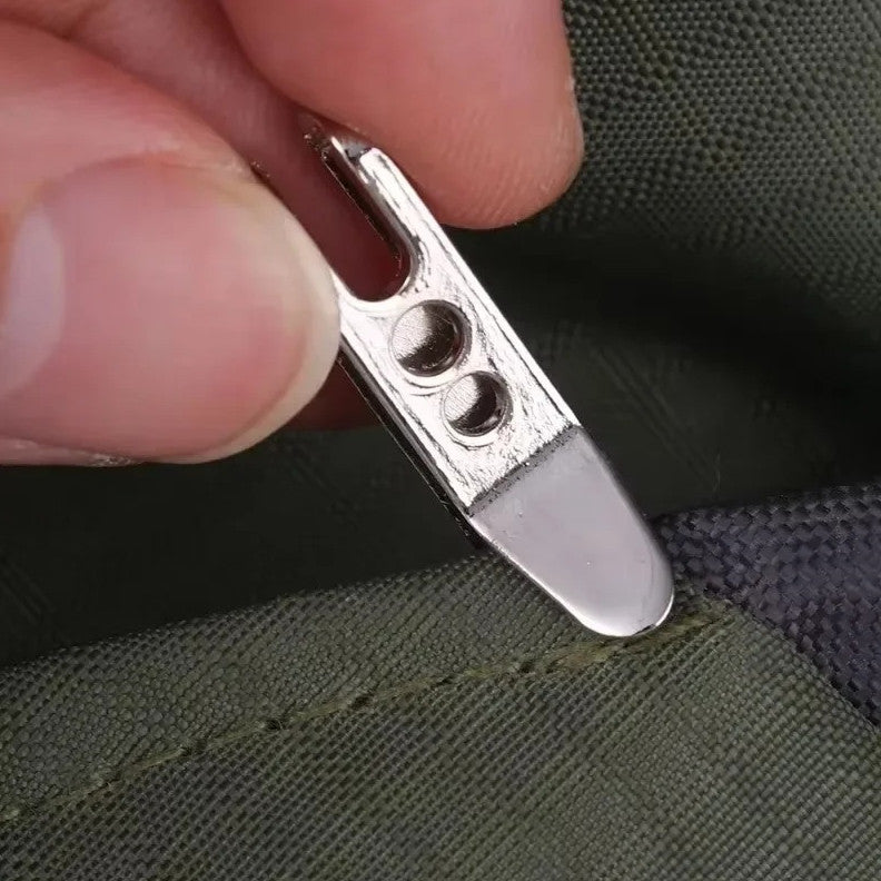 Silver Zinc Alloy EDC Keychain Carabiner Clip for Keys & Gear