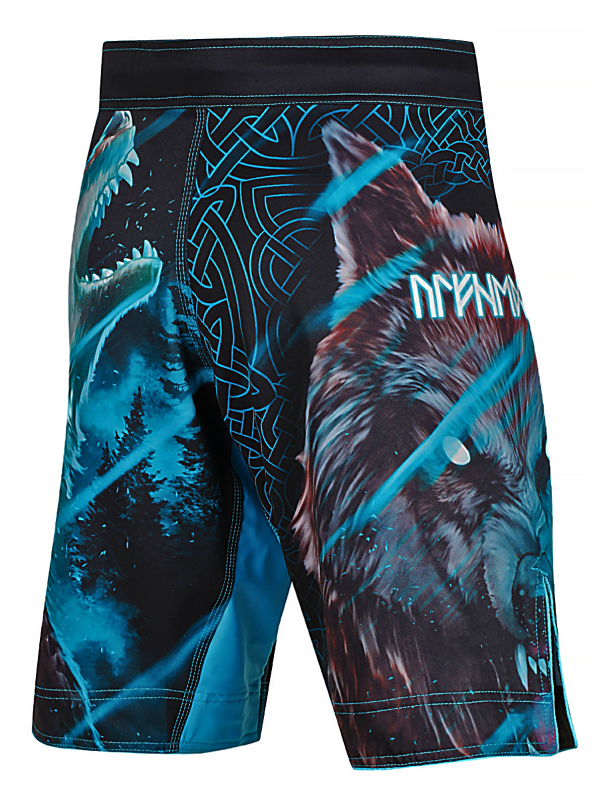 Men's MMA Shorts Viking Wolf Fightwear Ulfhedinn 2.0 Black
