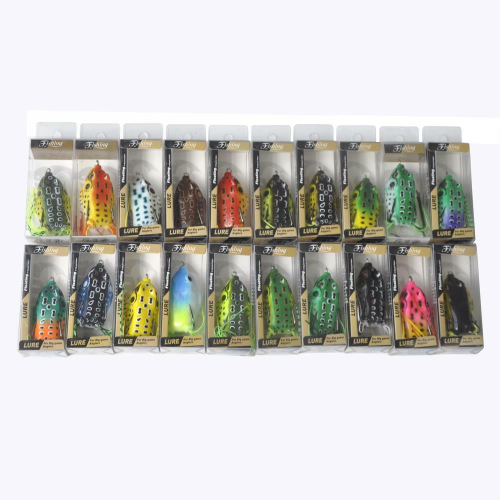 20 Pcs Soft Rubber Frog Fishing Lures with Sharp Hooks - 6cm/2.36''