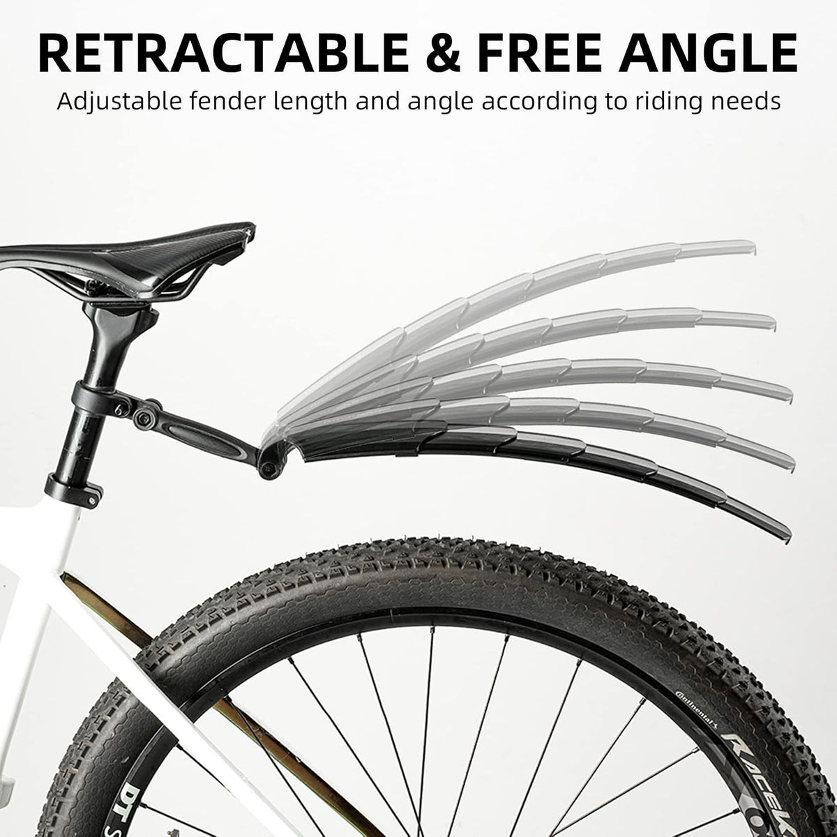 Retractable Bike Fender Set - Front and Rear Mudguards for Cycling