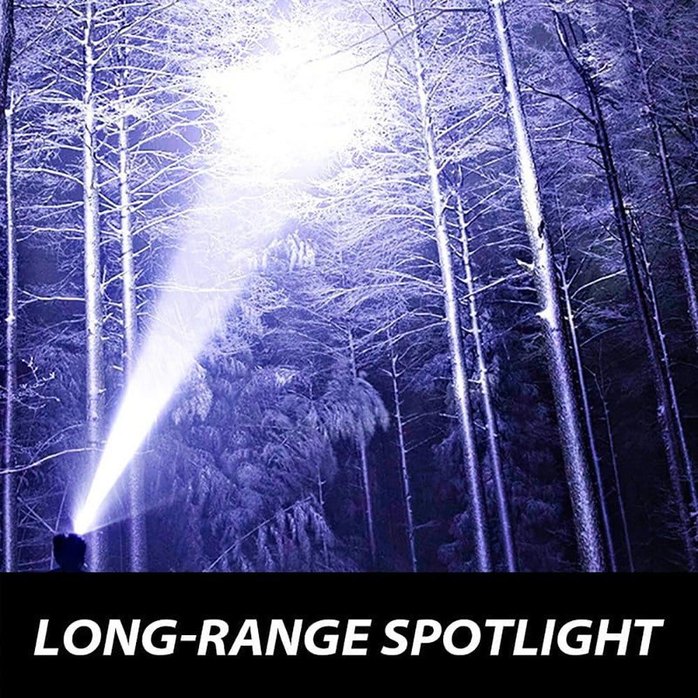 Rechargeable LED Headlamp with Zoom & 4 Light Modes - Super Bright 1500 Lumens