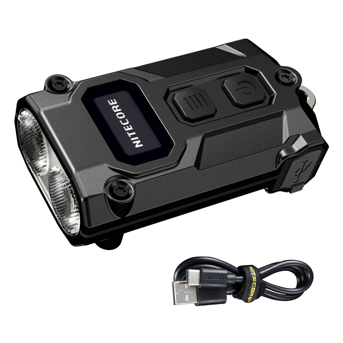 Rechargeable Multi-Color LED Keychain Flashlight 600 Lumens - Compact & Bright