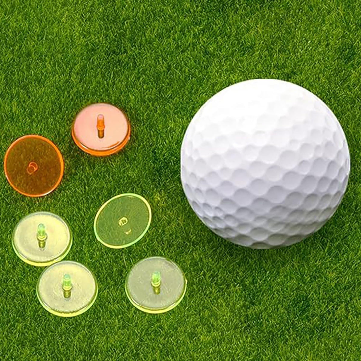 100 Pcs Golf Ball Markers 0.94 Inch Plastic Round Position Markers
