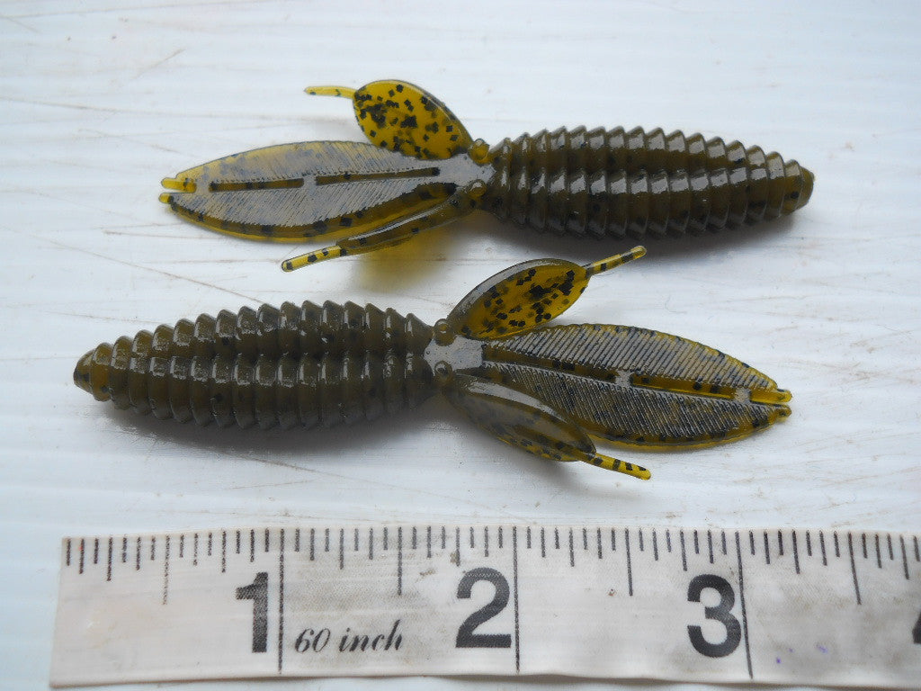 Soft Plastic Bass Fishing Baits - 50 3.5" Beaver Bug Lures in Multiple Colors