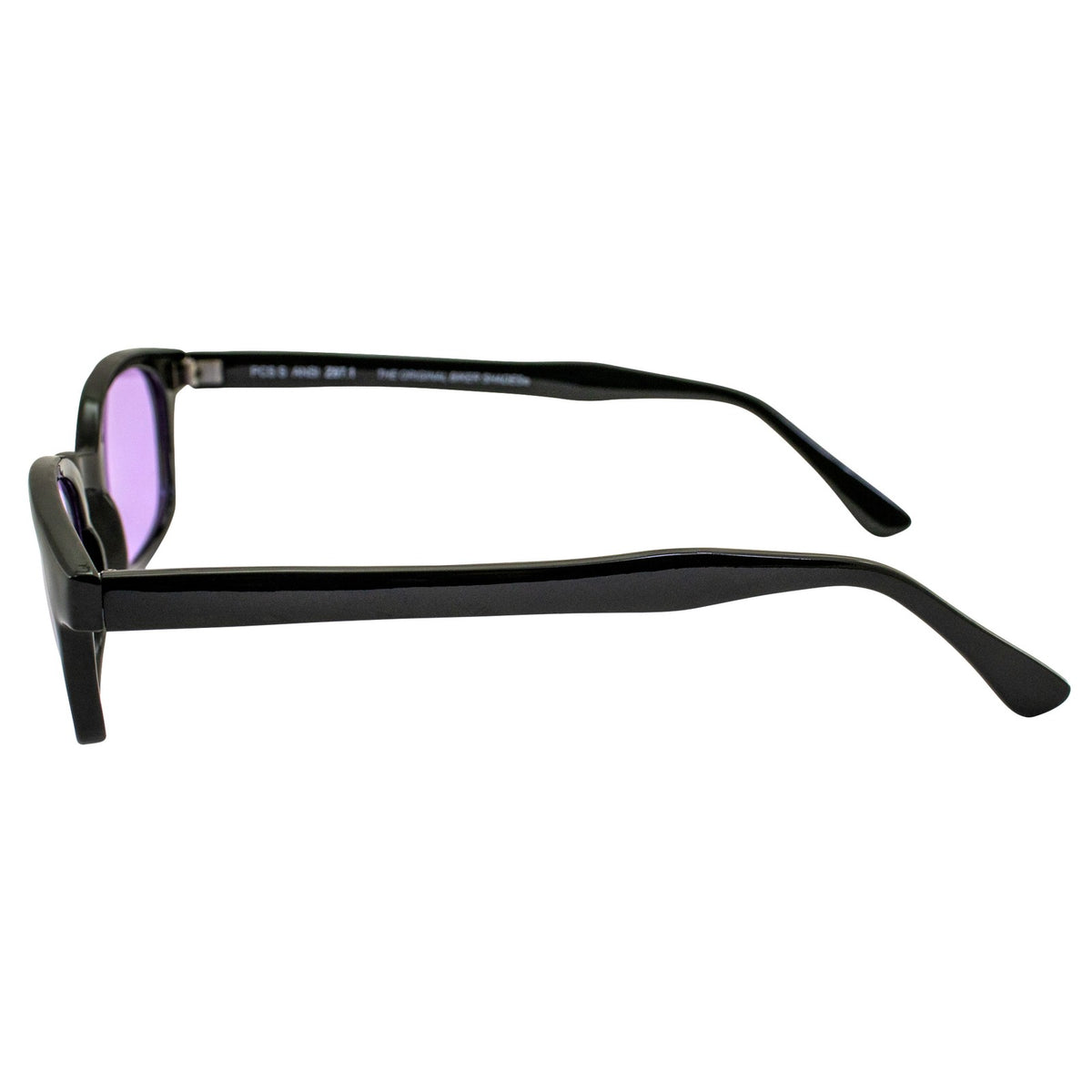 Purple Motorcycle Sunglasses with Pouch - Larger Fit for Bikers