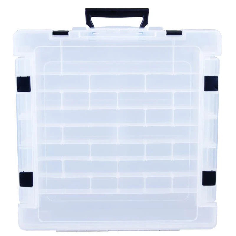 Deluxe Multi-Compartment Storage Satchel Case with Dividers