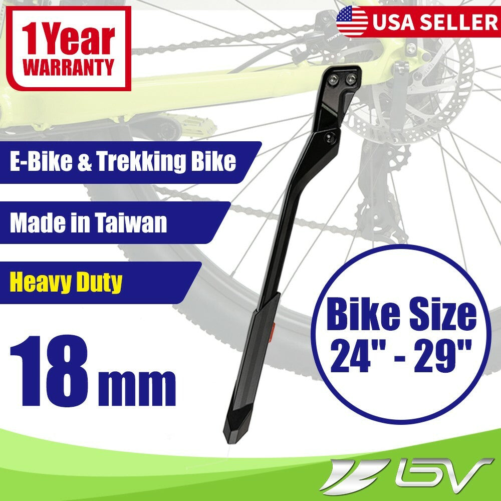 Heavy Duty Bicycle Kickstand for 24-29 Inch E-Bikes and Mountain Bikes