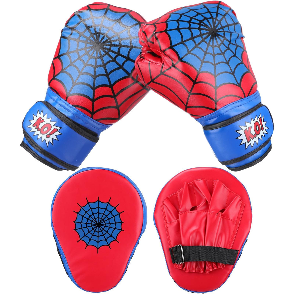 Kids Boxing Gloves and Punching Mitts Set - Sparring Gear for Martial Arts Training