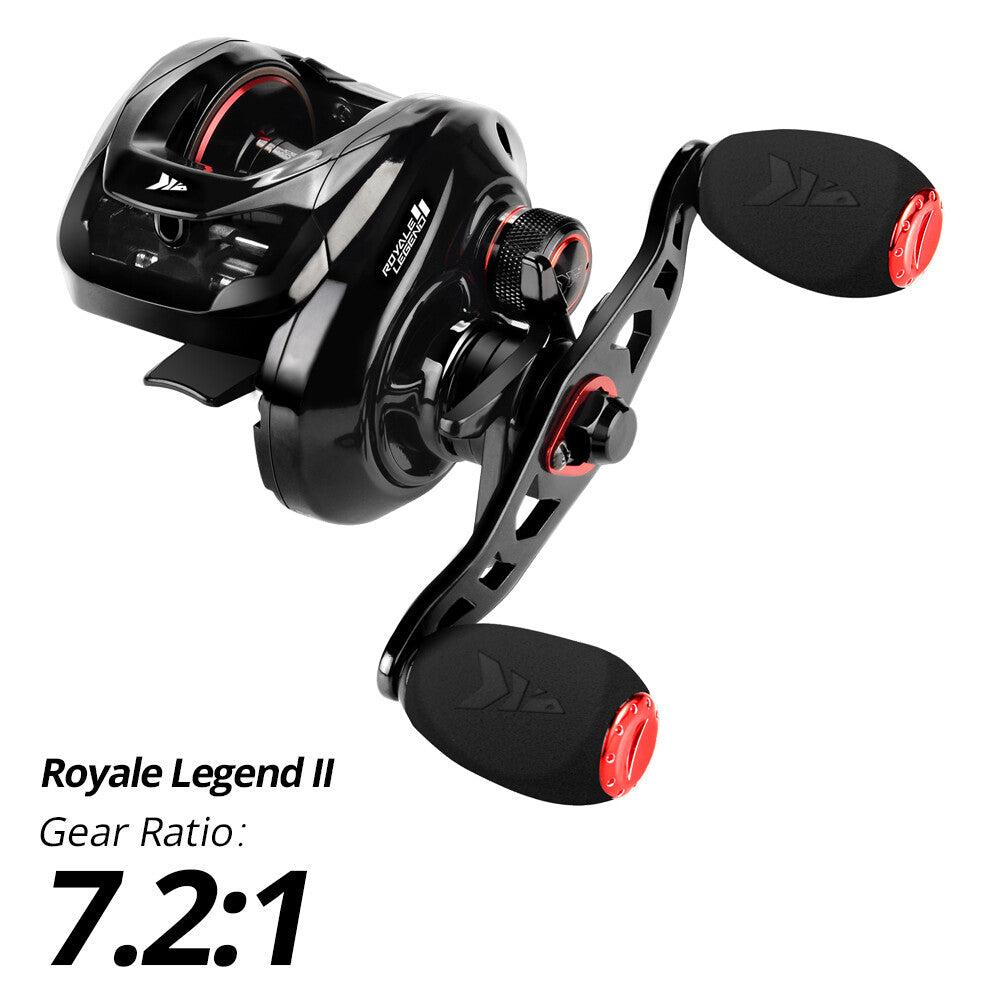 Baitcasting Fishing Reel 5.4:1 & 7.2:1 Gear Ratios, Compact & Durable