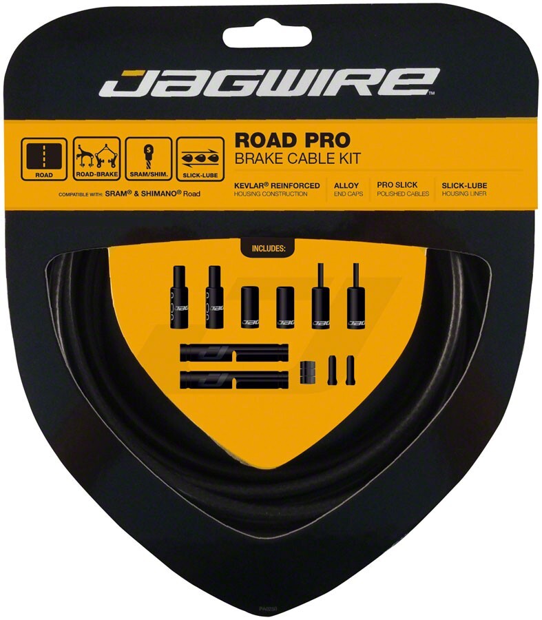 Jagwire Pro Brake Cable Kit for Road Bikes - Fits SRAM & Shimano - All Colors