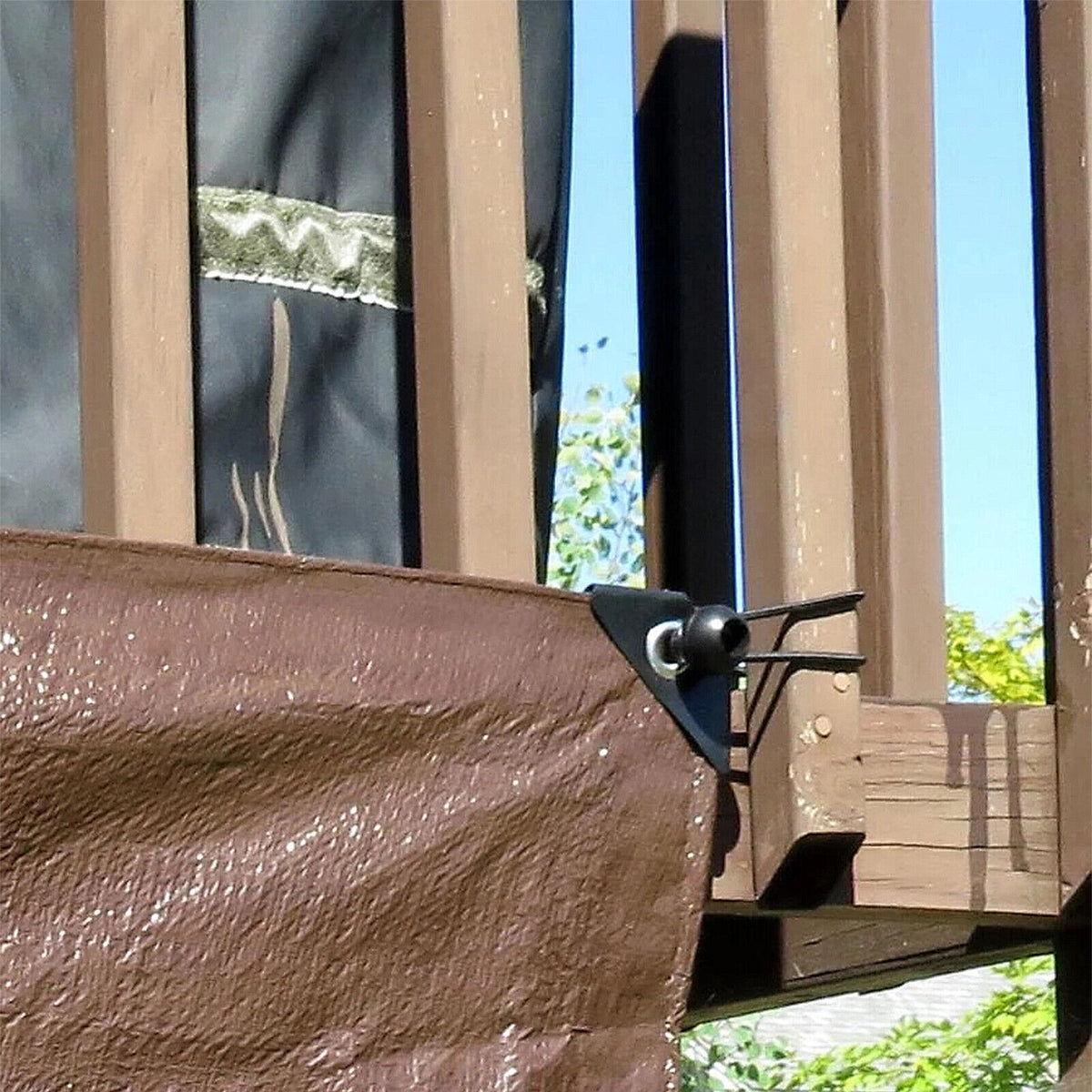 Heavy Duty Black Bungee Cord Tie Down Straps - Canopy Tarp Ties 6" & 9"