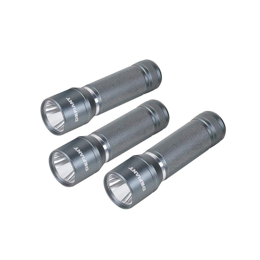 3-Pack LED Aluminum Flashlights - 300 Lumens Portable Emergency Light