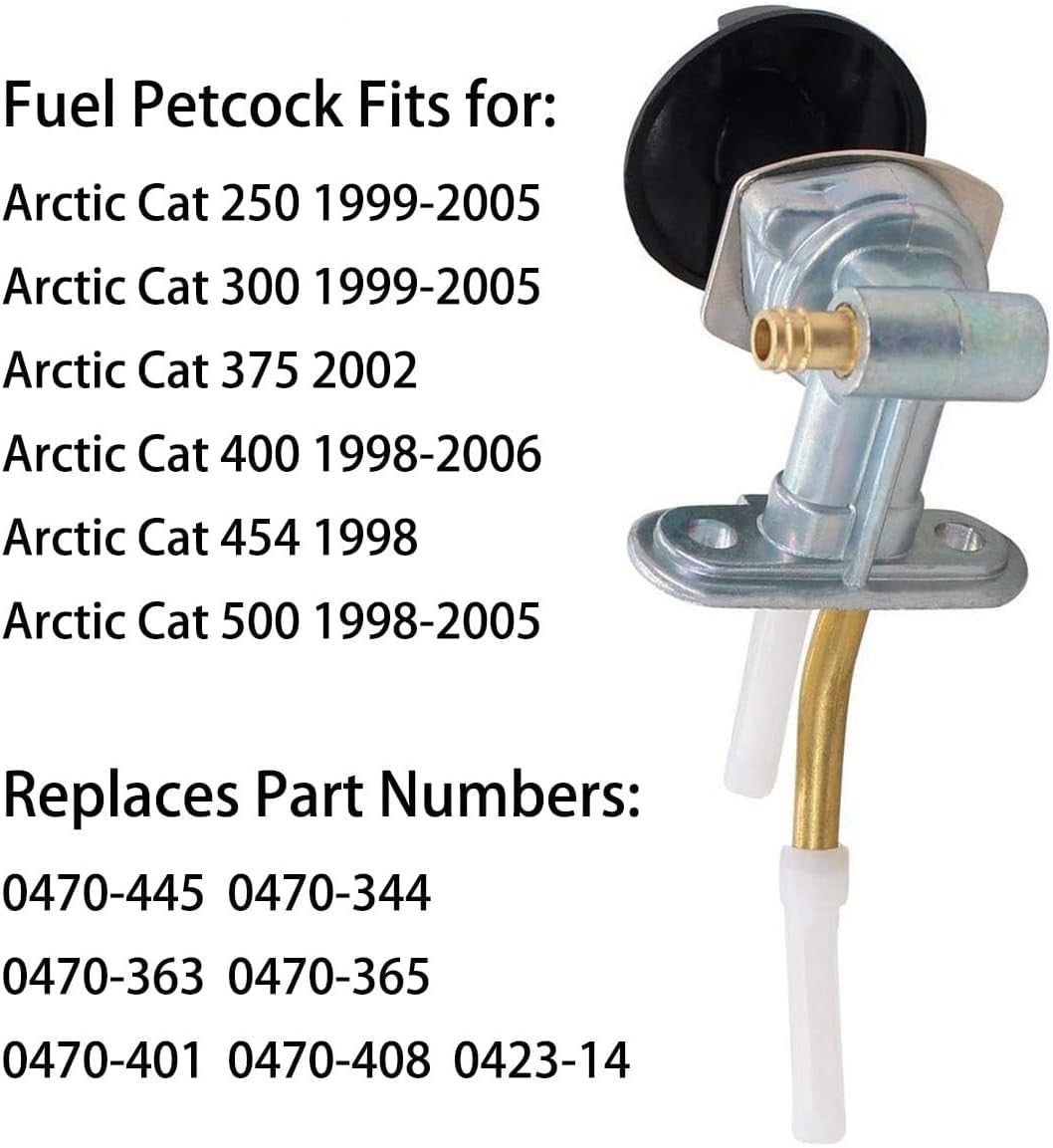ATV Fuel Valve Petcock Replacement for Arctic Cat 250-500 - High-Quality