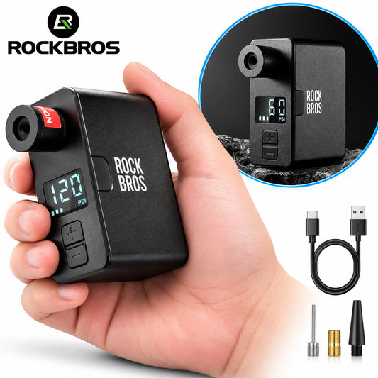 Portable Electric Bike Pump 120PSI with Digital Display & Type-C Charging