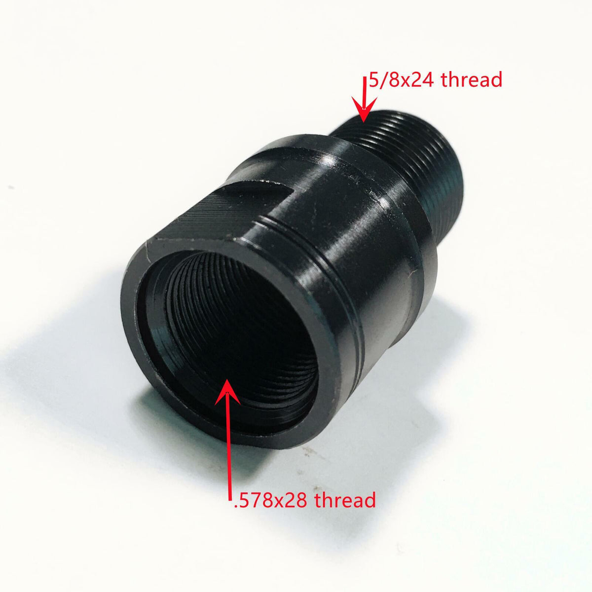 Steel Thread Adapter 0.578x28 to 5/8x24 - Pack of 2 High-Quality Metal Fittings