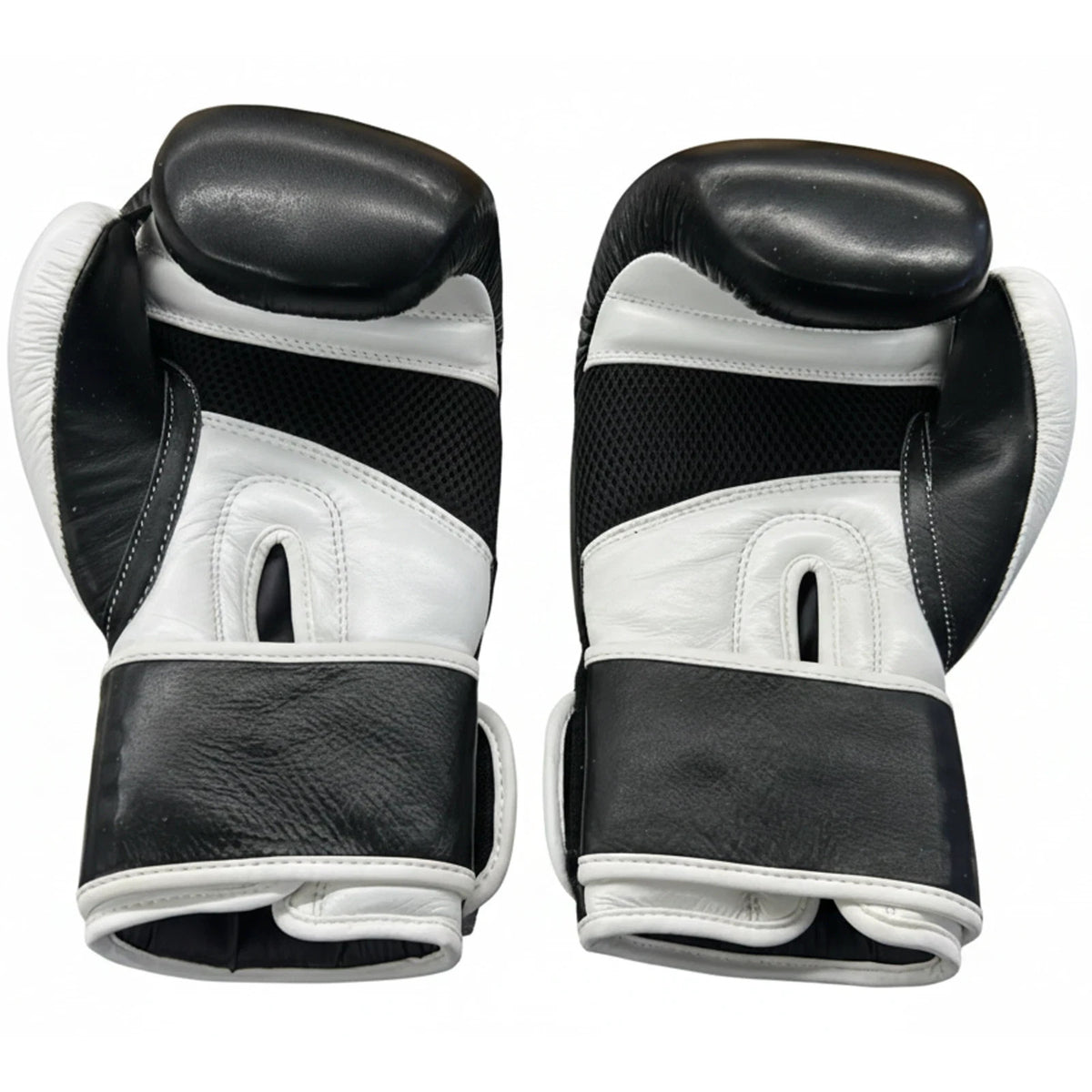 Cowhide Leather Boxing Gloves for MMA Kickboxing Training - Grey