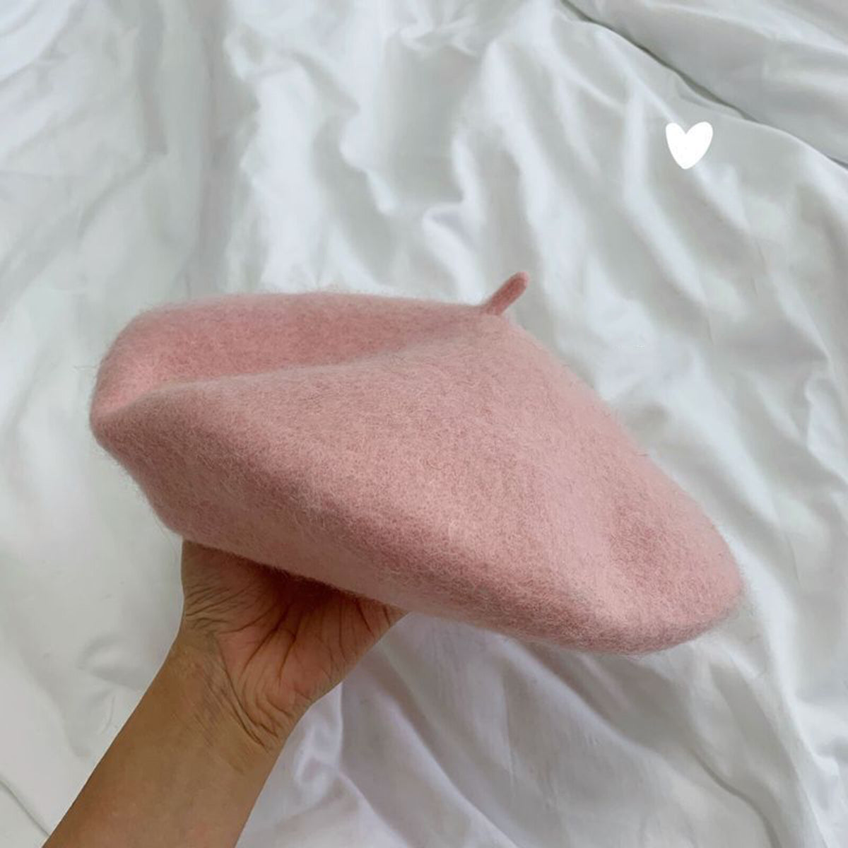 Women Casual Wool Beret Hat - Elegant French Style Solid Color Accessory