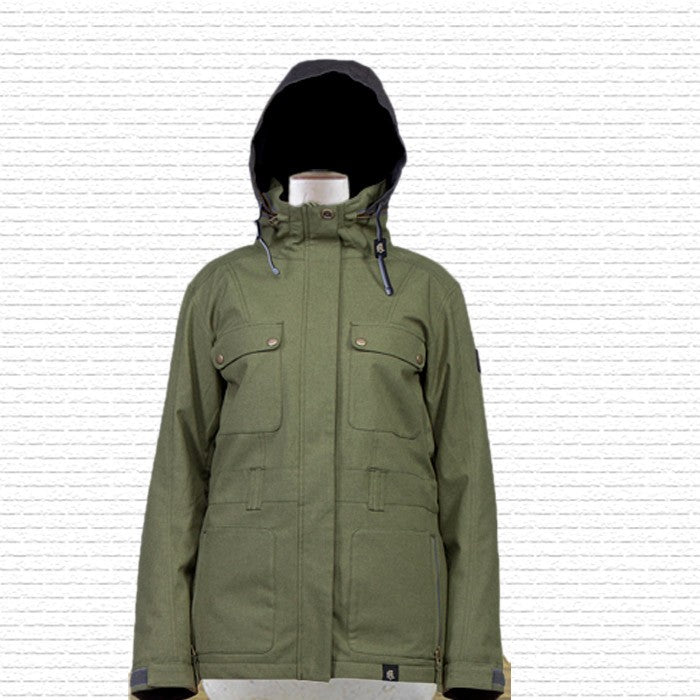 Women's Snowboard Jacket Jade Green Waterproof Ski Coat Medium