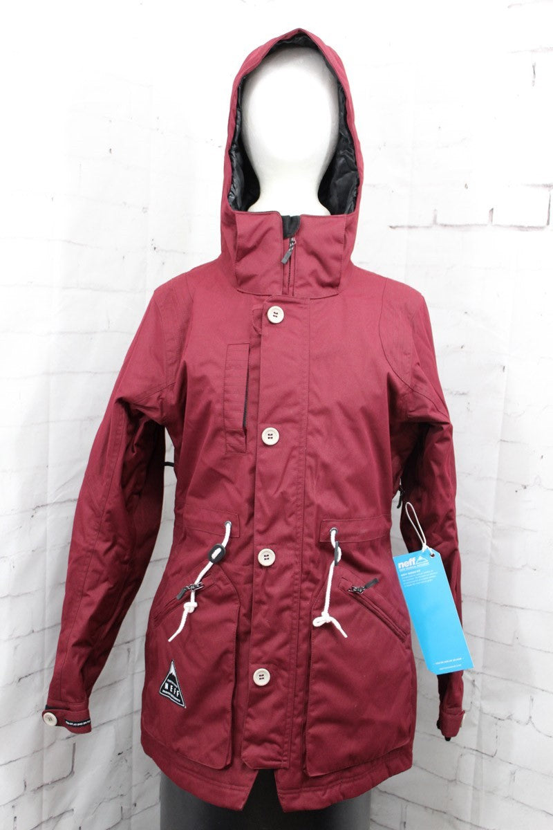 Women's Snowboard Jacket - Waterproof Insulated Winter Coat, Medium Port Maroon