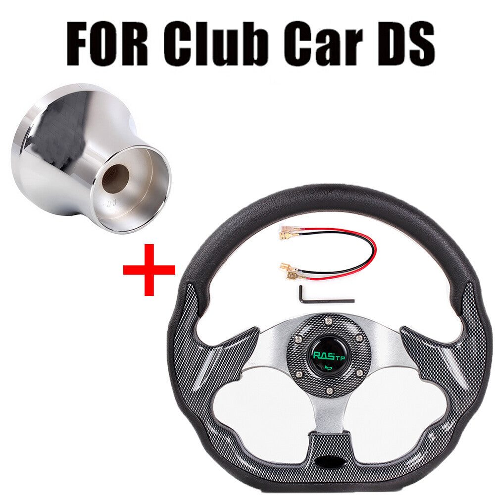 Golf Cart Steering Wheel with Hub Adapter for EZGO Yamaha Club Car