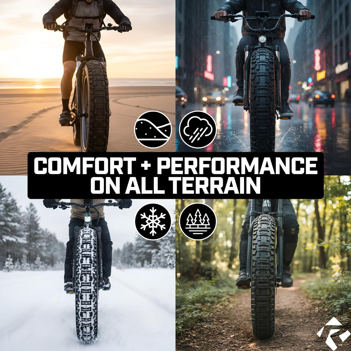 26x4.0 Fat Tire E-Bike Replacement All-Terrain Tires & Tubes - Durable Off-Road