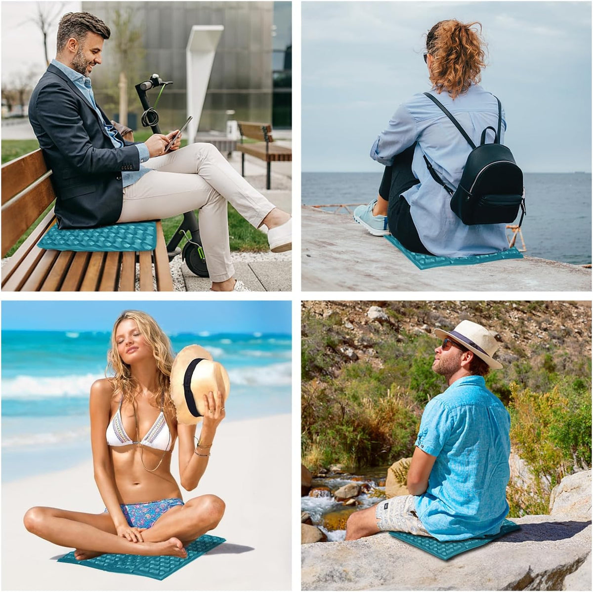 Portable Stadium Seat Cushion Waterproof Foam Pad for Bleachers Camping & Outdoors