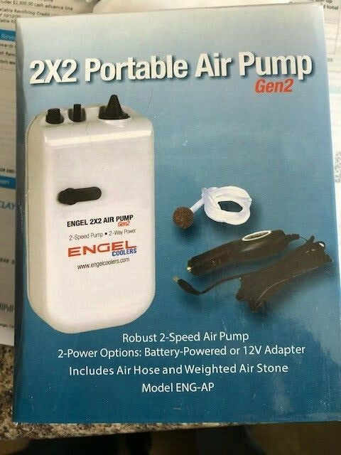 Portable Live Bait Aerator Pump Kit with 12V Adapter for Fishing