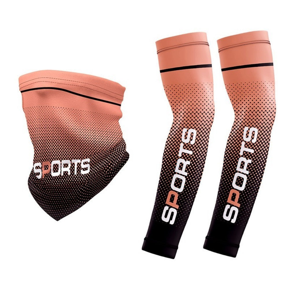 Breathable UV Sun Protection Cooling Arm Sleeves & Face Mask Set
