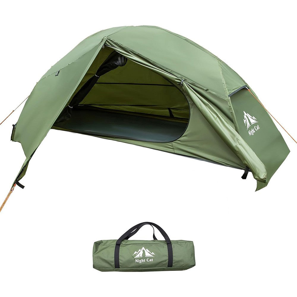 4-in-1 Foldable Camping Cot Tent Set with Rain Cover for Solo Camping