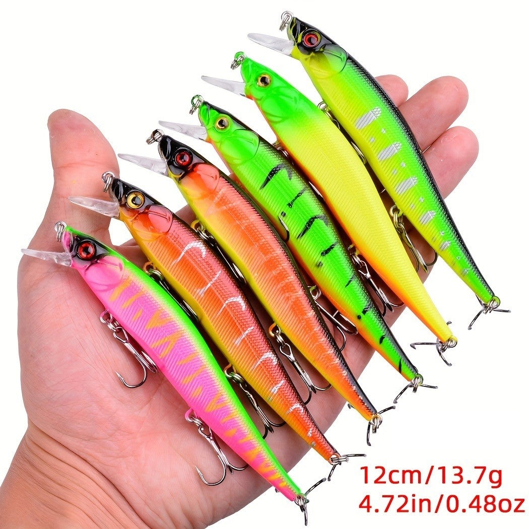 60pcs Minnow Popper Crankbait Fishing Lures Kit Artificial Hard Baits