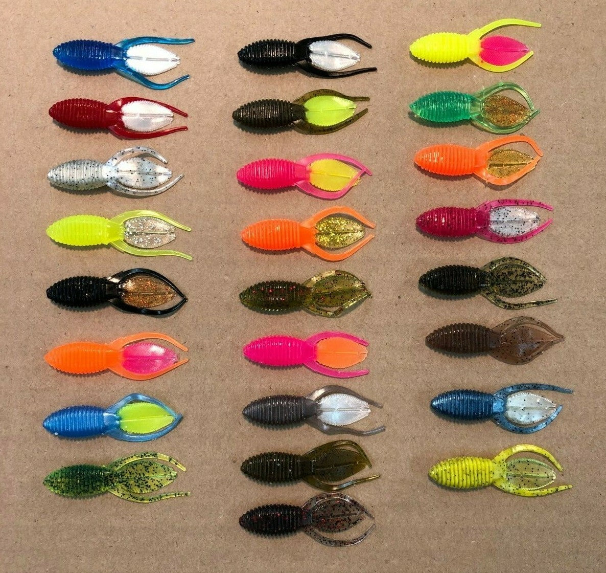 2-Inch Crappie Beaver Tail Soft Plastic Lures 100-Pack for Panfish Fishing