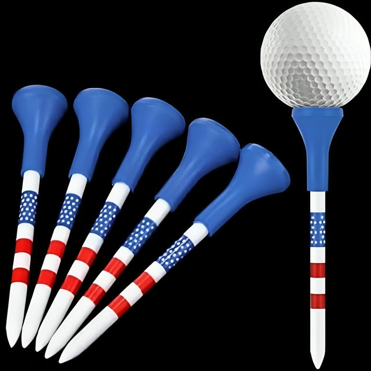 Unbreakable American Flag Golf Tees - 50 Pack 3¼ Inches for Drivers & Long Shots