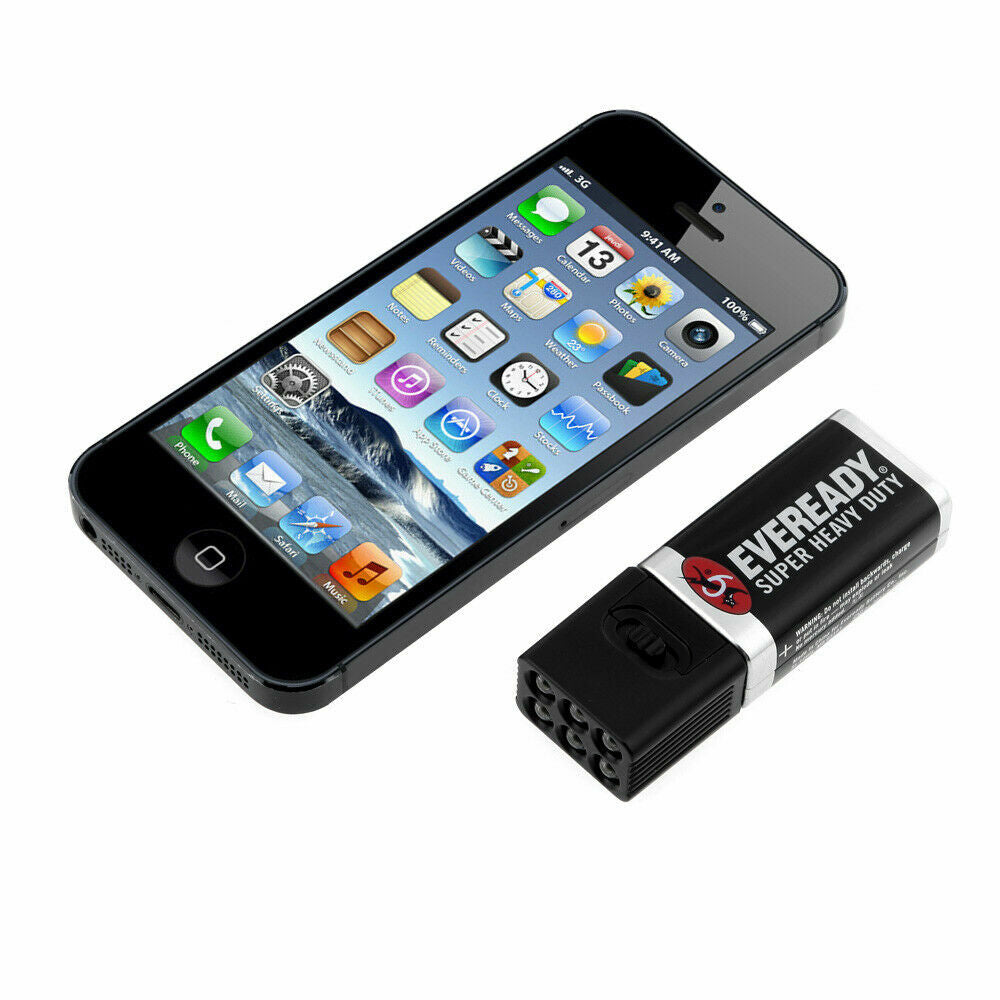 Mini LED Handheld Flashlight 9V Bright Torch for Camping Biking Hunting