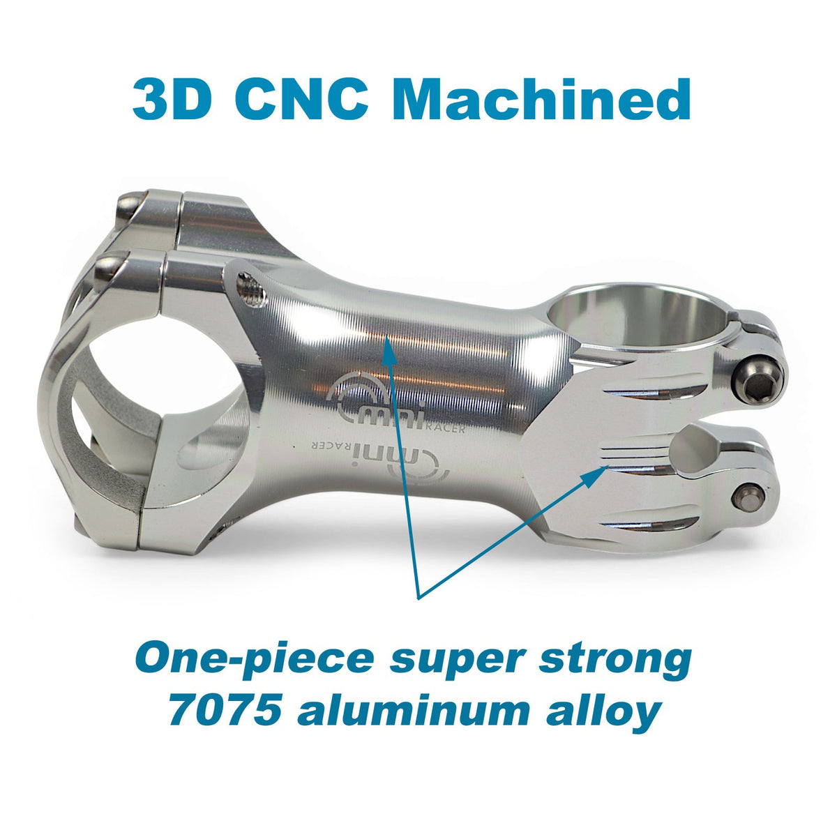Lightweight Bicycle Handlebar Stem 31.8x70mm Alloy with Titanium Bolts
