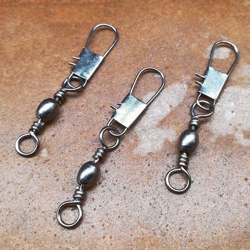 50PCS Fishing Swivels and Snap Connectors for Lures Tackle Accessory