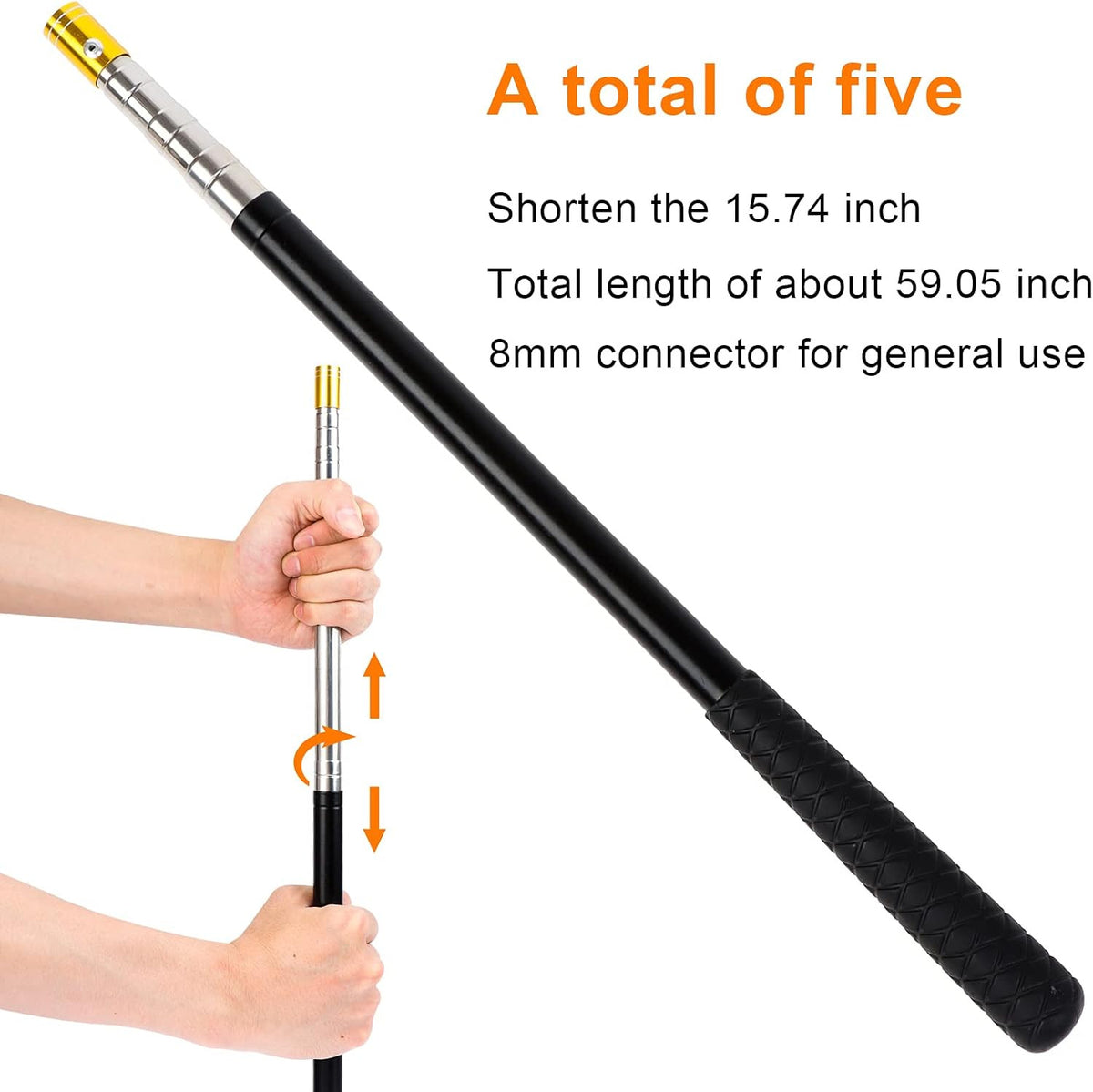 Stainless Steel Fishing Harpoon with Aluminum Alloy Telescopic Rod - Salt & Fresh Water Spear