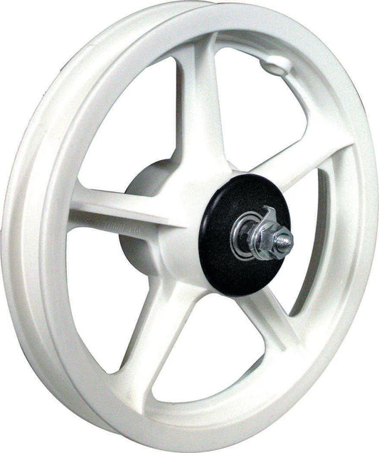 12 Inch Front White Bicycle Wheel for Scooters - Action