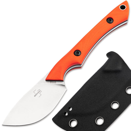 Orange Fixed Blade Hunting Knife 2.36 Inch Stainless Steel Outdoor Knife