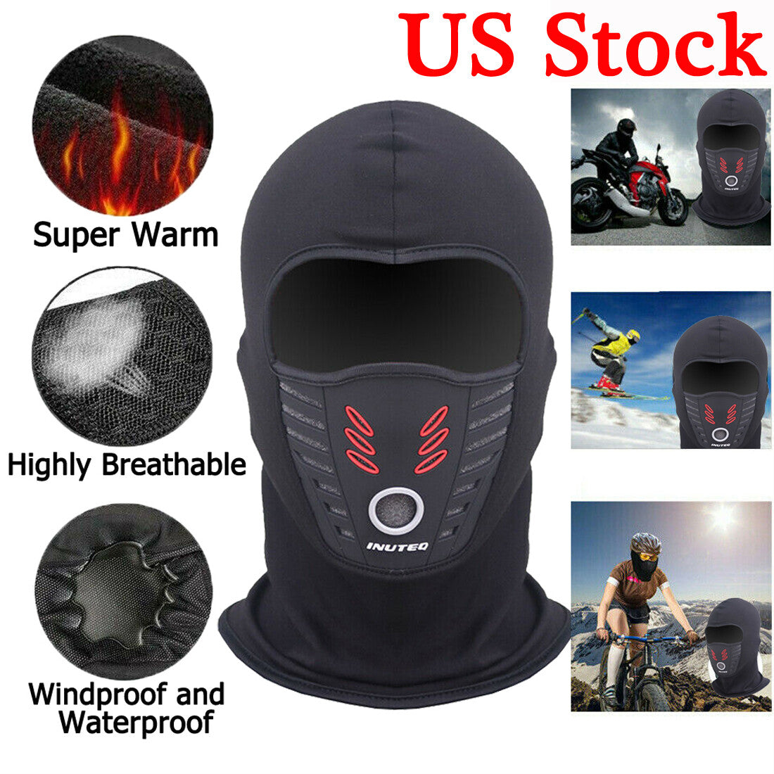 Winter Balaclava Face Mask Windproof Full Face Cover for Outdoor Sports