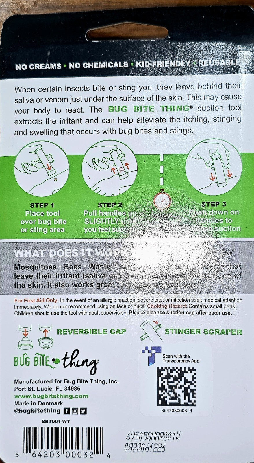 Bug Bite Suction Tool for Insect Bites & Stings - Reusable Poison Remover
