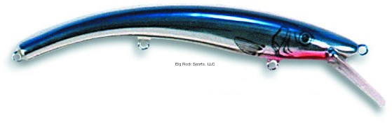 Deep Diving Minnow Lure - 4-9/16 Inch, 1/4 oz, Max 21 ft Depth, Chrome Blue