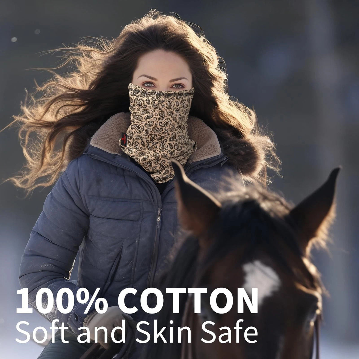 Fire-Resistant Neck Gaiter Face Mask for Electrical Work & Wildfire Safety - Flame & Heat Resistant