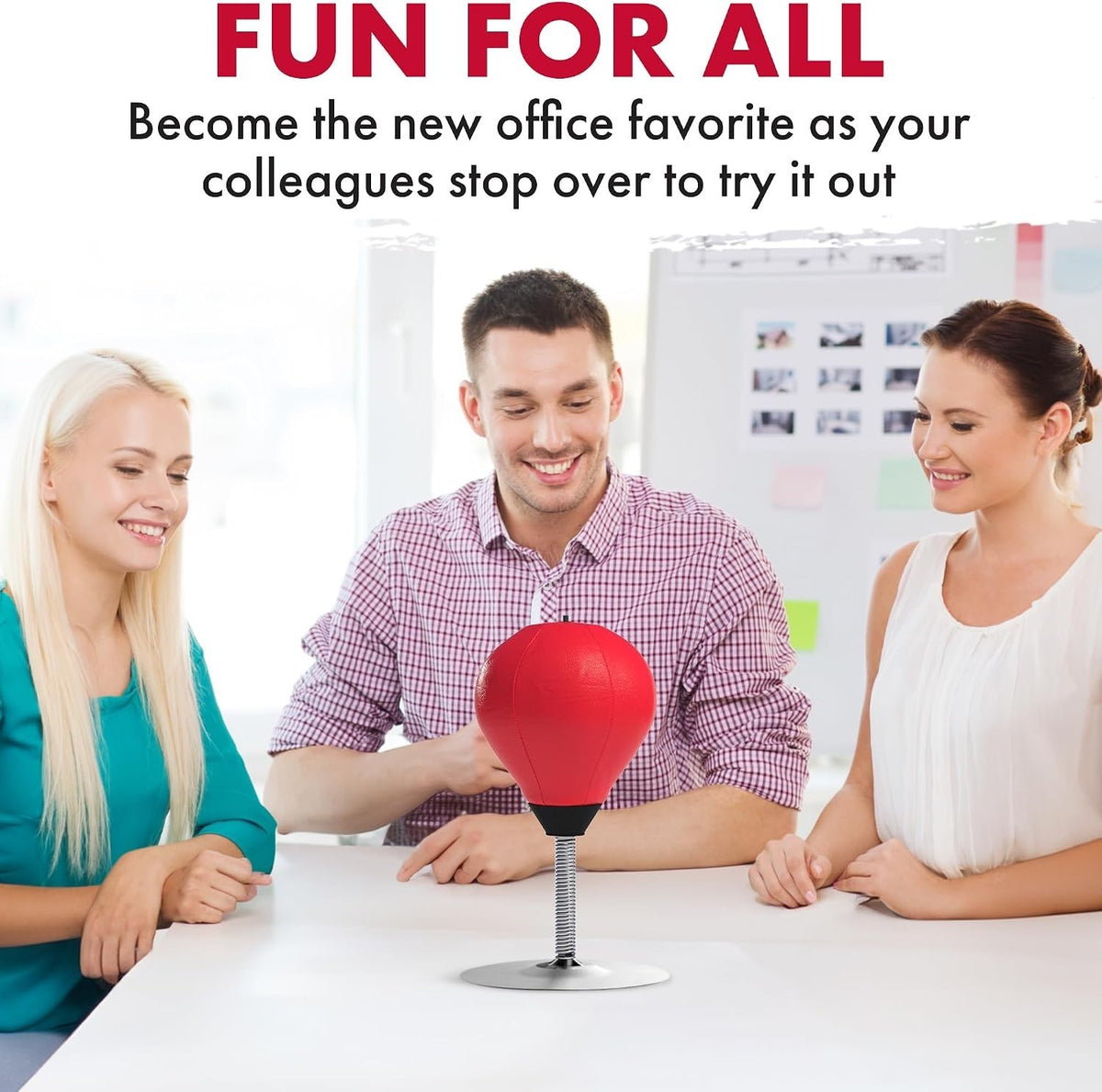 Stress Relief Desktop Punching Bag with Clamp - Office Toy & Stress Reducer