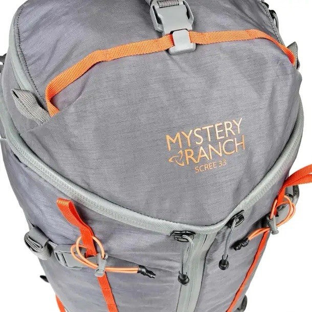 Women's Hiking Backpack 33L Waterproof Nylon Travel Daypack Gray and Orange