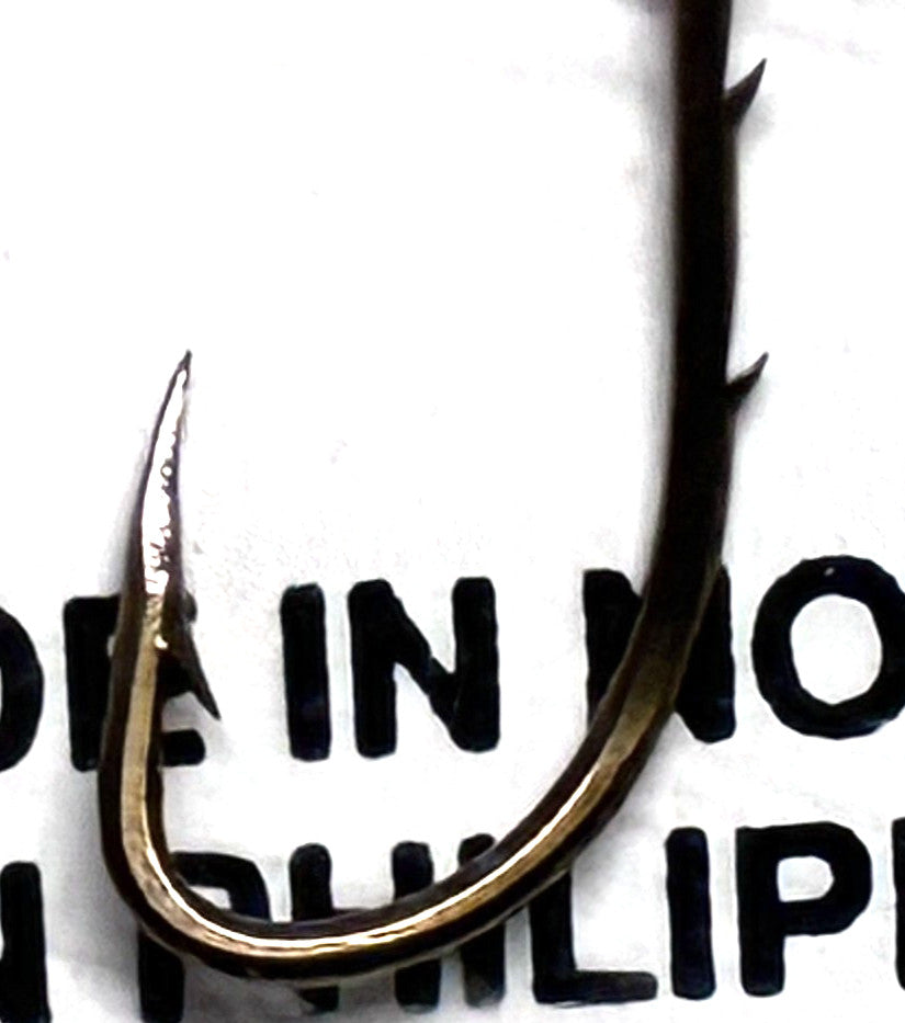 Fishing Hooks Set - Size 8 Snelled Beak Hooks with Clear Nylon 4-Pack