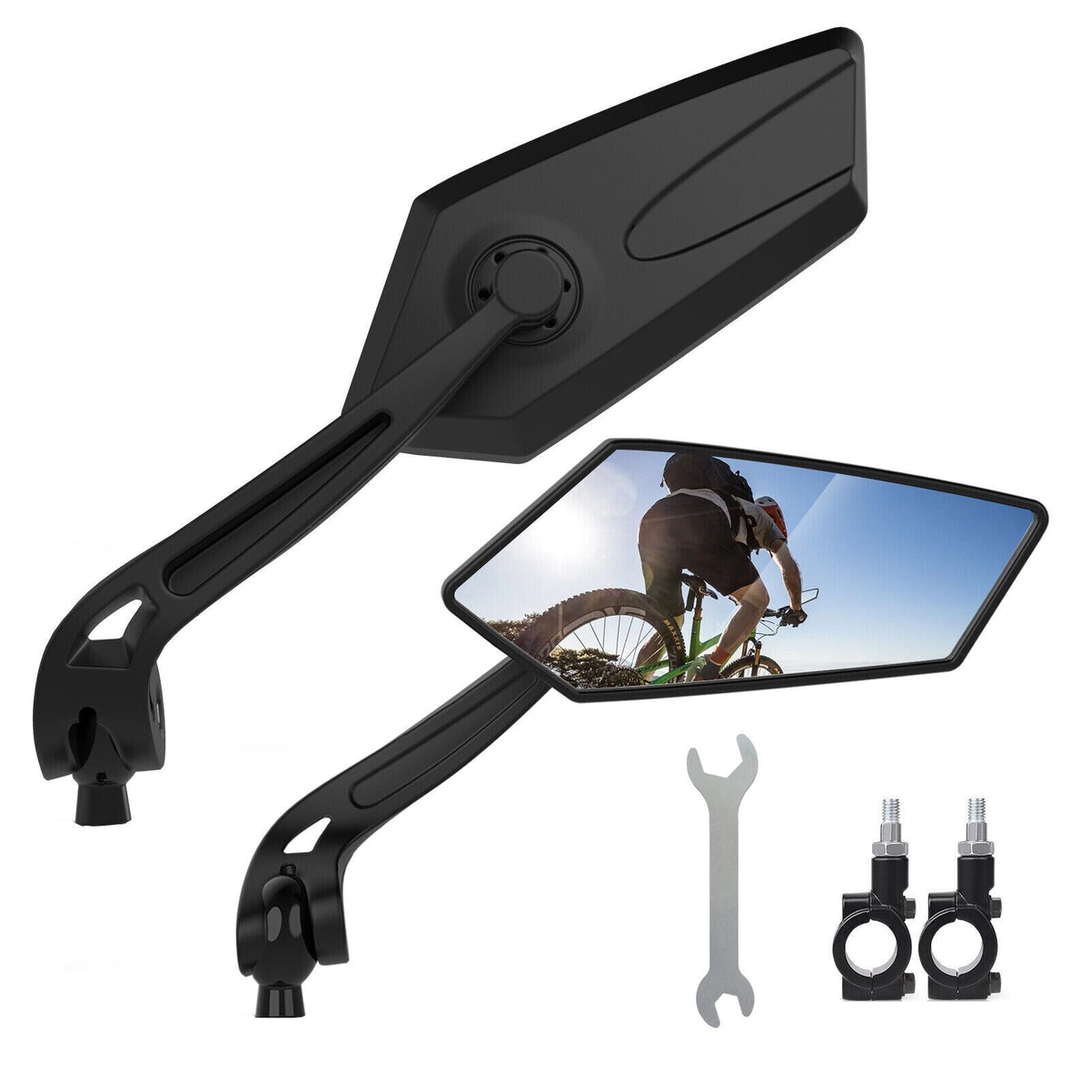Adjustable Bicycle Rearview Mirror for Handlebar - Scratch Resistant Glass