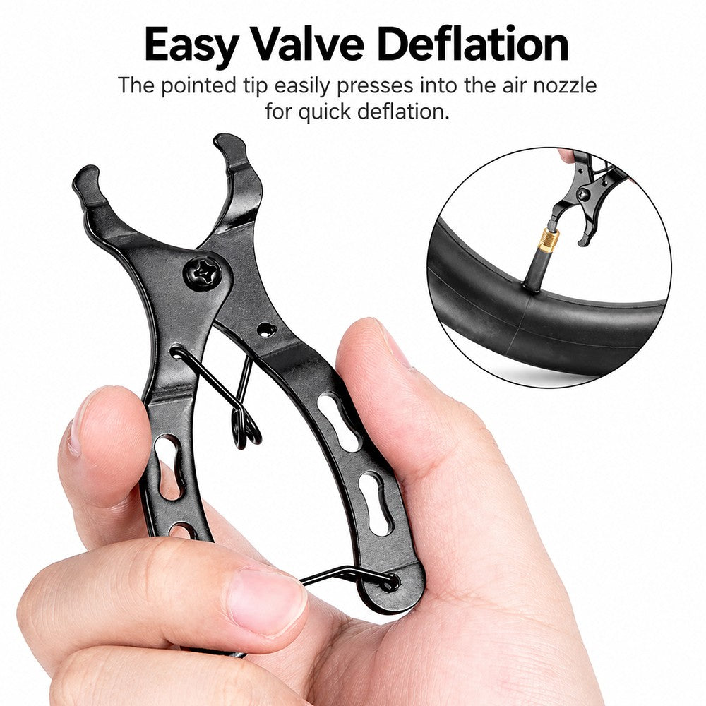 9-Piece Bicycle Repair Tool Kit with Chain Breaker and Cassette Wrench