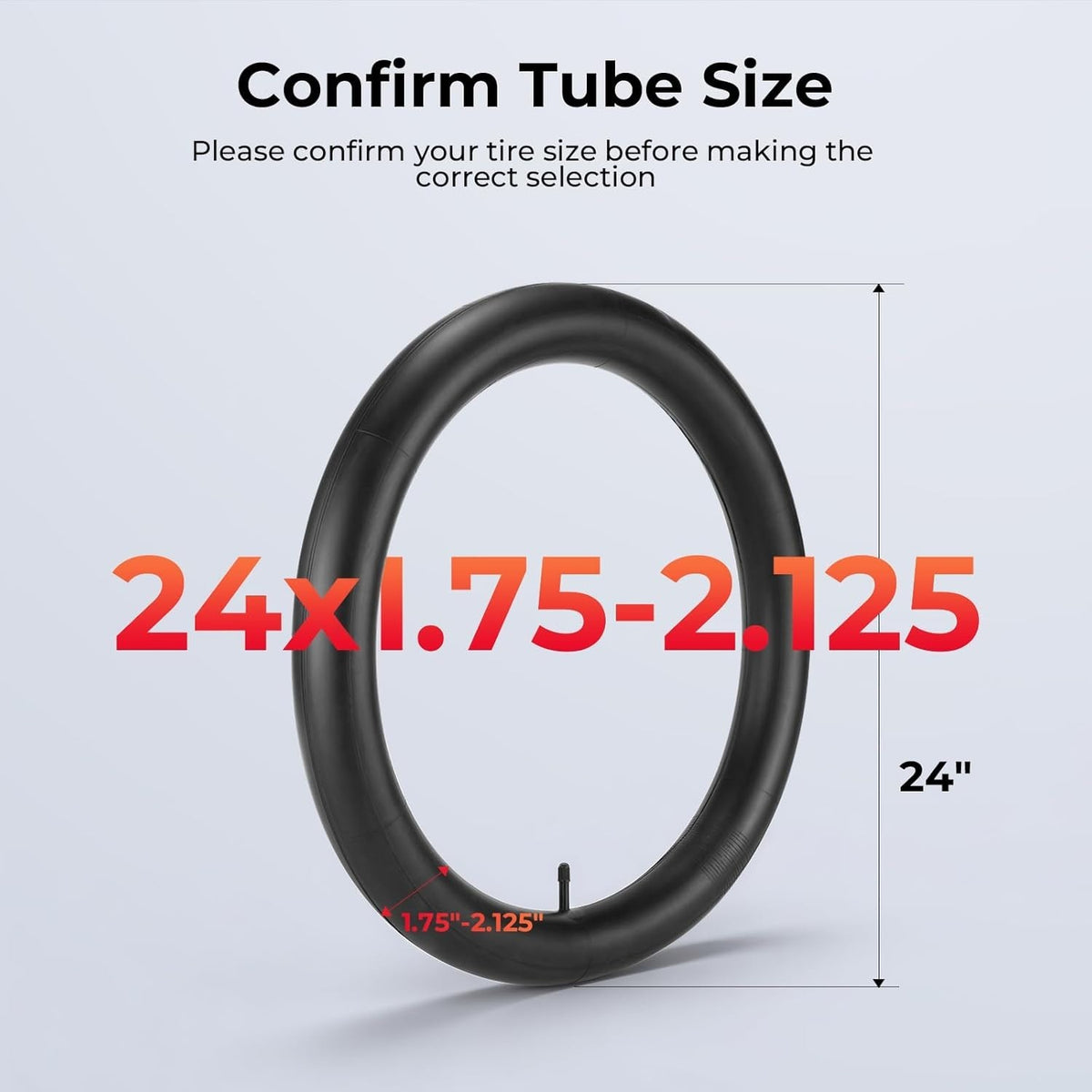 Bike Inner Tubes 20-27.5 Inch with Schrader Valve - 2 Pack, Multiple Sizes