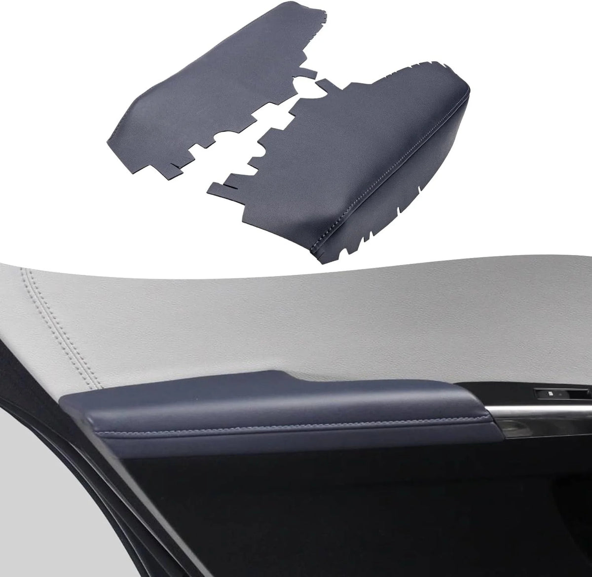 Car Rear Door Panel Armrest Cover for Toyota Avalon 2013-2018 PU Leather Replacement